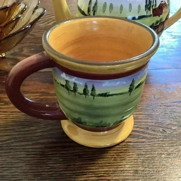 Vintage Douce Provence Teapot&Cup Romancing Provence Collections, Hand Painted - Picture 11 of 14